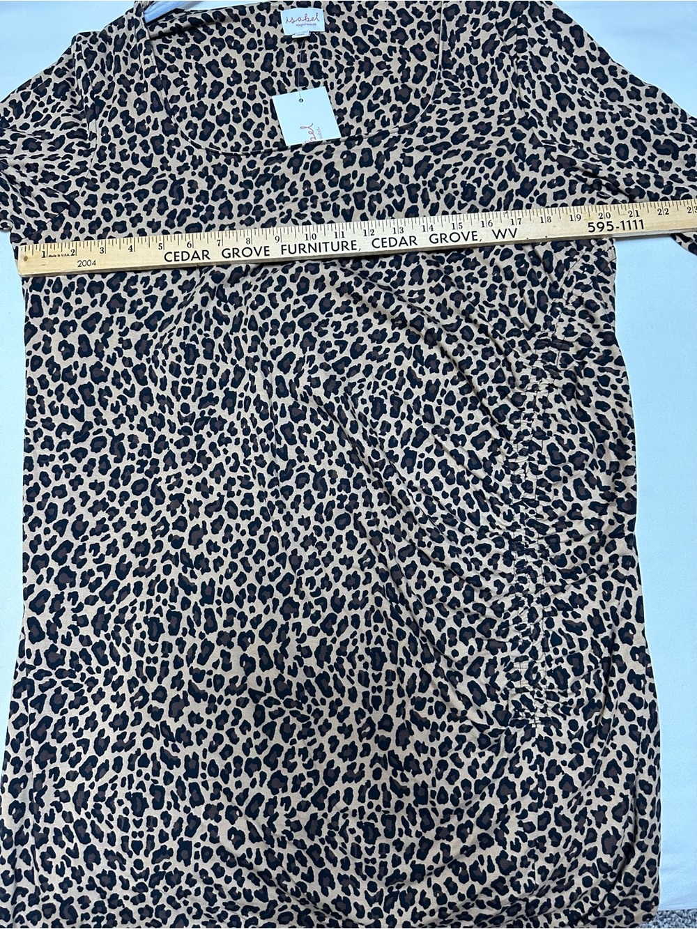 Isabel Leopard Print Ruched Sheath Dress - Brown - Picture 4 of 4